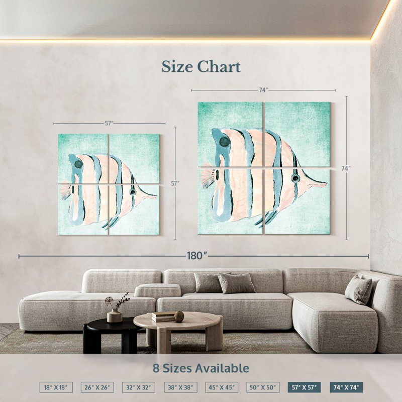 Papillon Brampt dans la mer I, H 57 po x l 57 po
