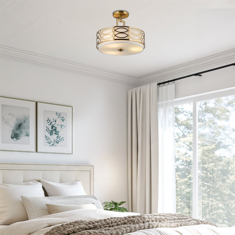 Erencan Fabric Semi Flush Mount