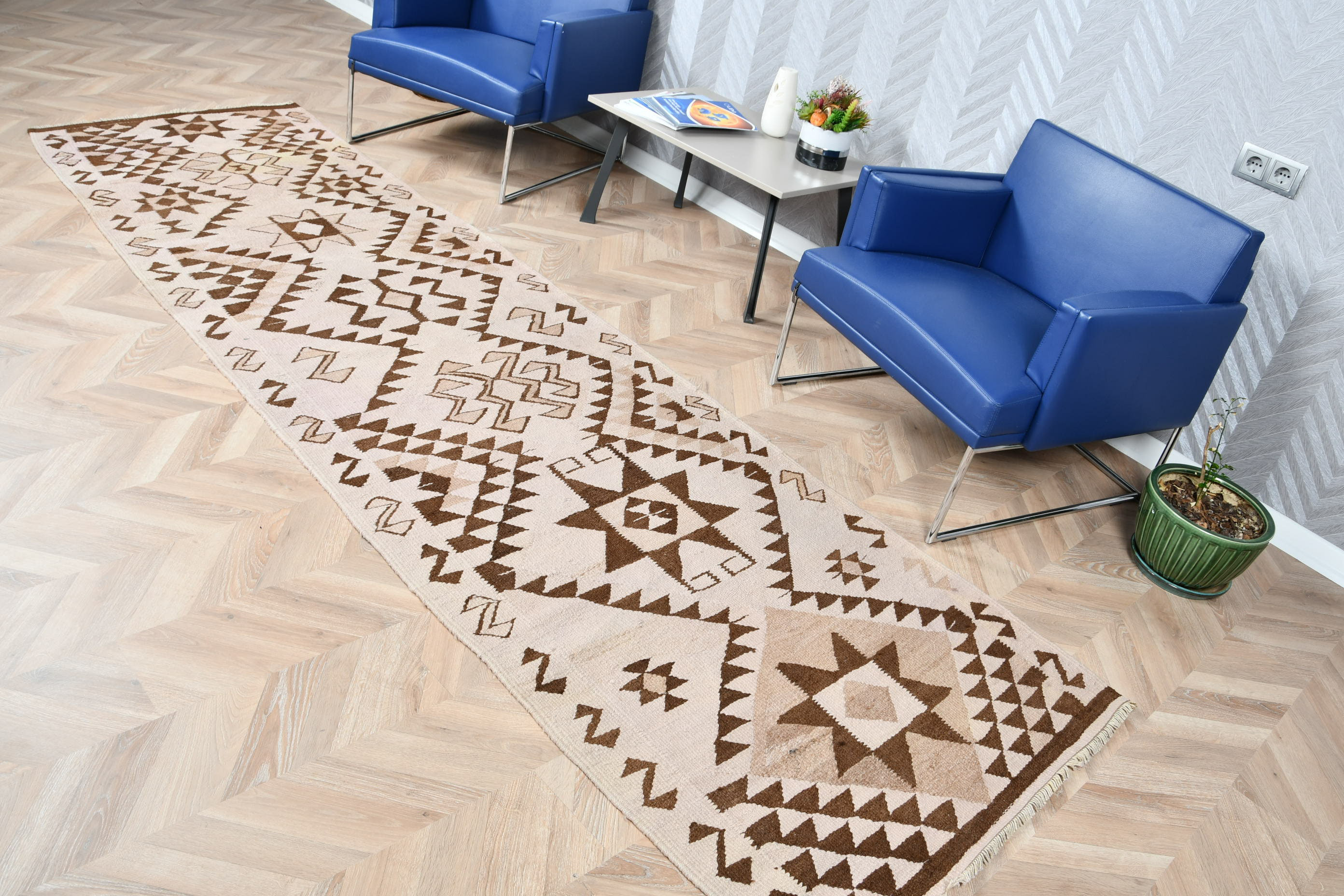 Foundry Select Anatolian Design Turkish Rug Runner with Wool Material ...