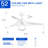 51.96'' Ceiling Fan with LED Lights