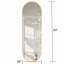 Miroir ovale pleine longueur de 63 po x 20 po, cadre en alliage d'aluminium brossé antirouille, miroir mural pour l'entrée de la salle de bain dans la chambre à coucher, reflet HD transparent-1313038697