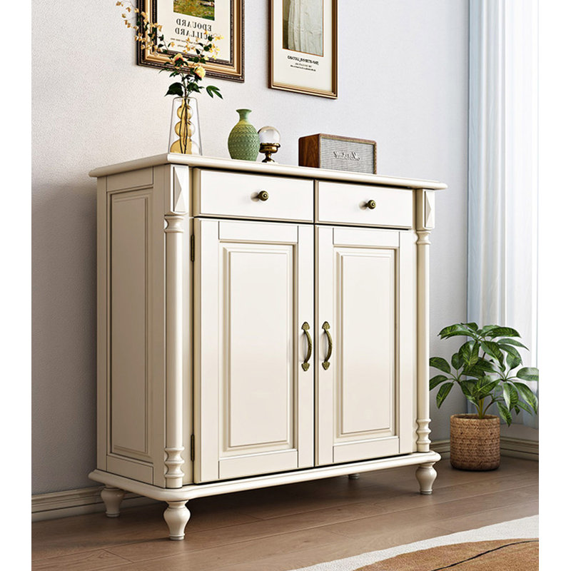 Minimalist large-capacity solid wood shoe cabinet