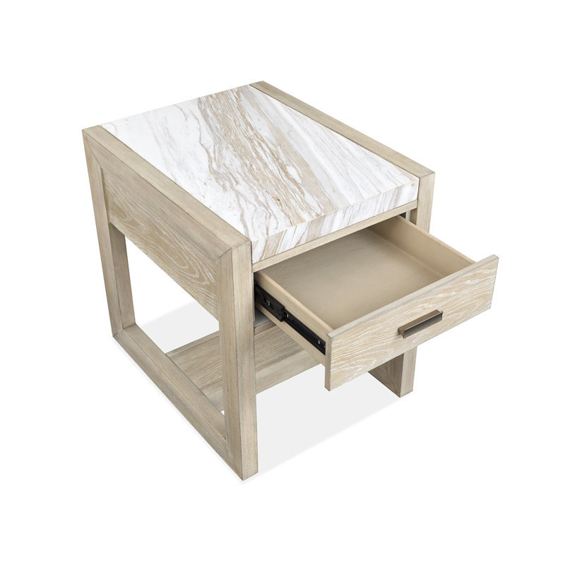 Table basse rectangulaire avec 2 tables de bout et canapé