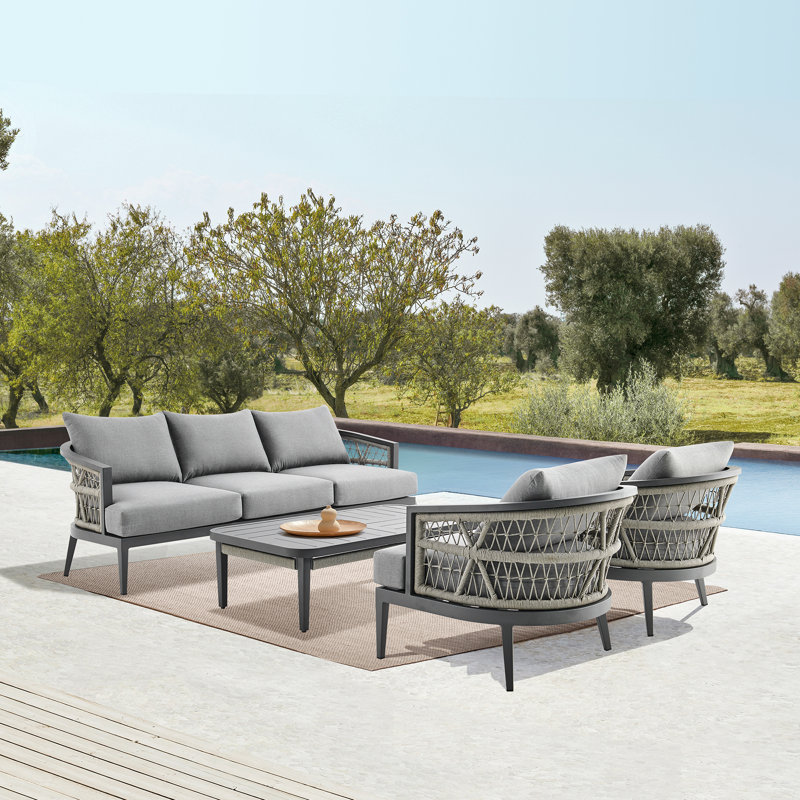 5 - Person Patio Conversation Sets with Cushions