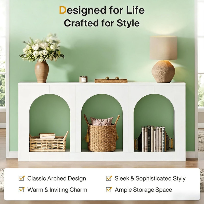 Stylish Arches Side Table,Entryway Table,Stable Console Table