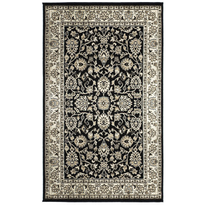 Tapis oriental noir Azaria