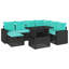  Ensemble de canapé de patio 8 pièces avec coussins en rotin de polyester-580257342-580257343