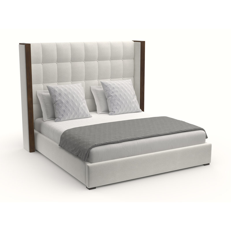 Dipson Upholstered Standard Bed, High Queen, Off White Revolution®