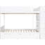 Lit superposé blanc avec tiroirs de rangement et armoire fonctionnelle - Confortable au-dessus de 2 armoires pratiques pour maximiser le confort