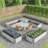 6x3 Ft Galvanized Steel Raised Garden Bed Kit - 1ft High, Outdoor Metal Planter Box for Vegetables, Herbs, Flowers & Plants | Easy Assembly, Rust-Resistant, Durable，set of 5-553584950-553584937
