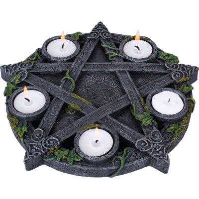  Support à thé Wiccan Pentagram 25,5 cm