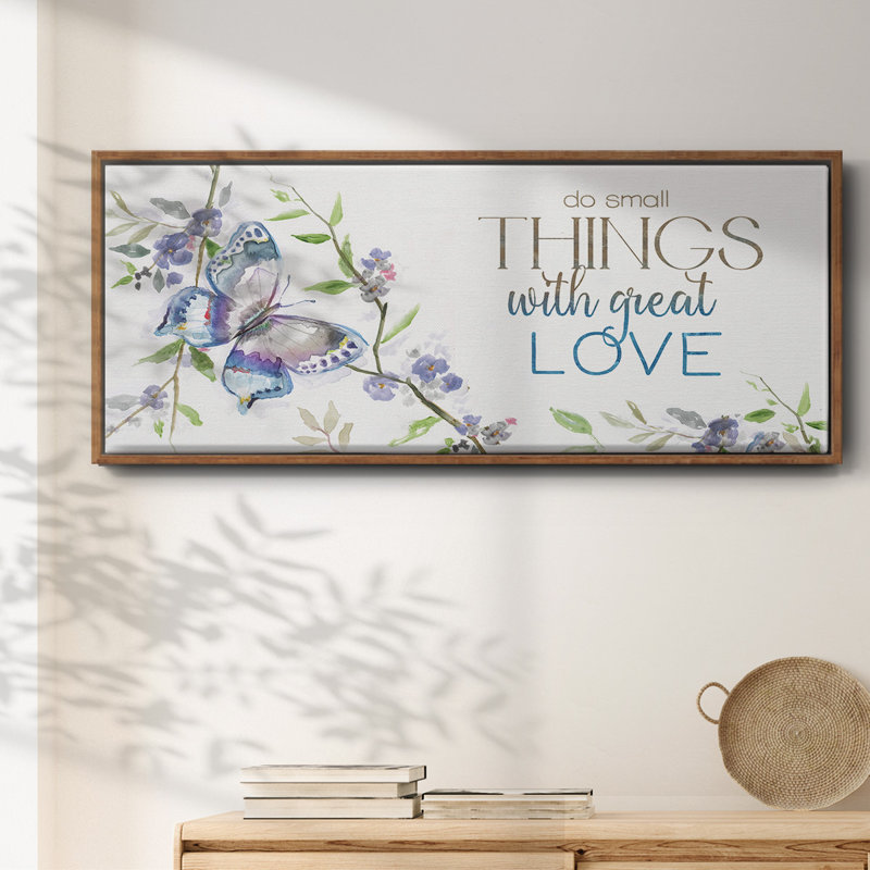 Petites choses, grand amour - toile encadrée, H 24 po x l 60 po