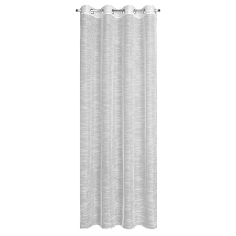 Kaushar Sheer Curtain Single Panel, White