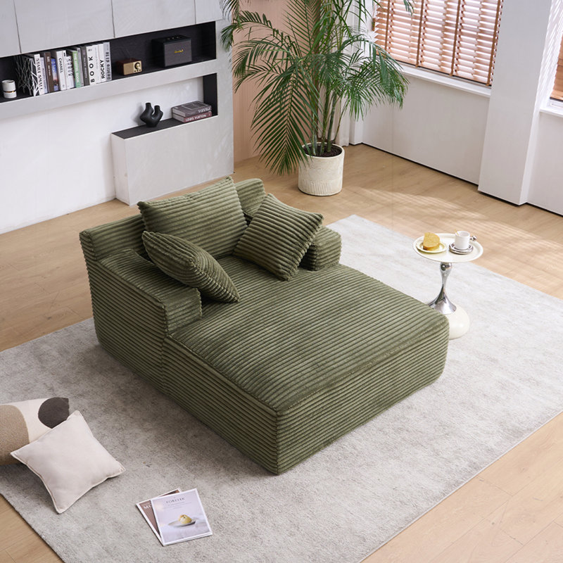 Chaise longue surdimensionnée pour le salon, Vert