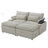 Loveseat Sofa 70.9 Free-Combined Sectional Convertible With Storage, Movable Ottomans, USB Ports, And Cup Holders For Living Room-1449341153