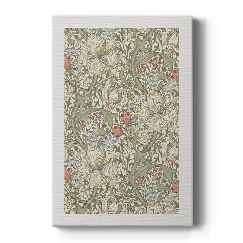 Motif floral rétro avec motif floral - Cavas, H 60 po x l 40 po