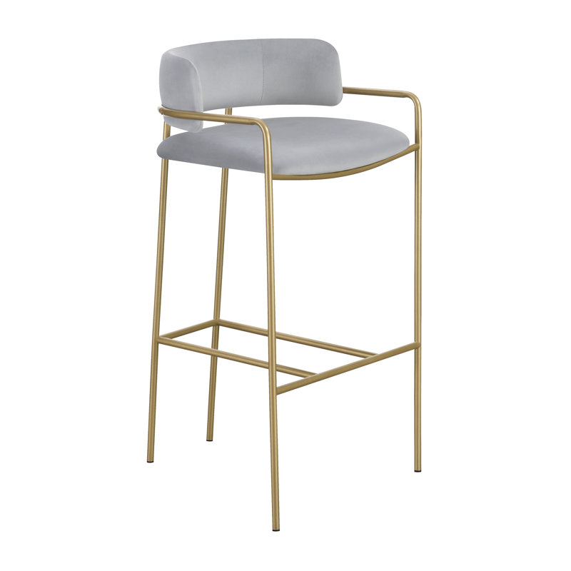 Jelso Upholstered Velvet Counter Stool, Bar Stool (30" Seat Height)