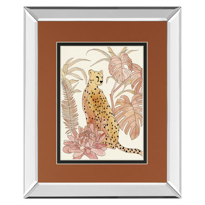Art mural Blush Cheetah III - 34 po x 40 po - Cadre en miroir