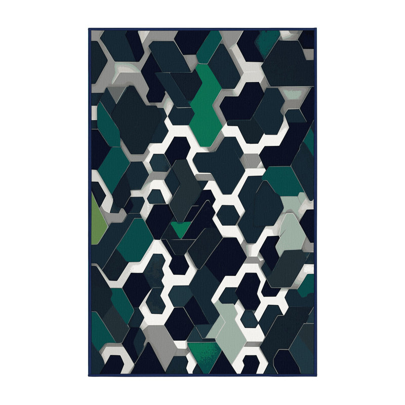 Spiral Fragment Rug, Rectangle 2' x 3'