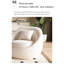 Fauteuil de loisir en velours mat blanc crème pour le salon et la chambre à coucher.