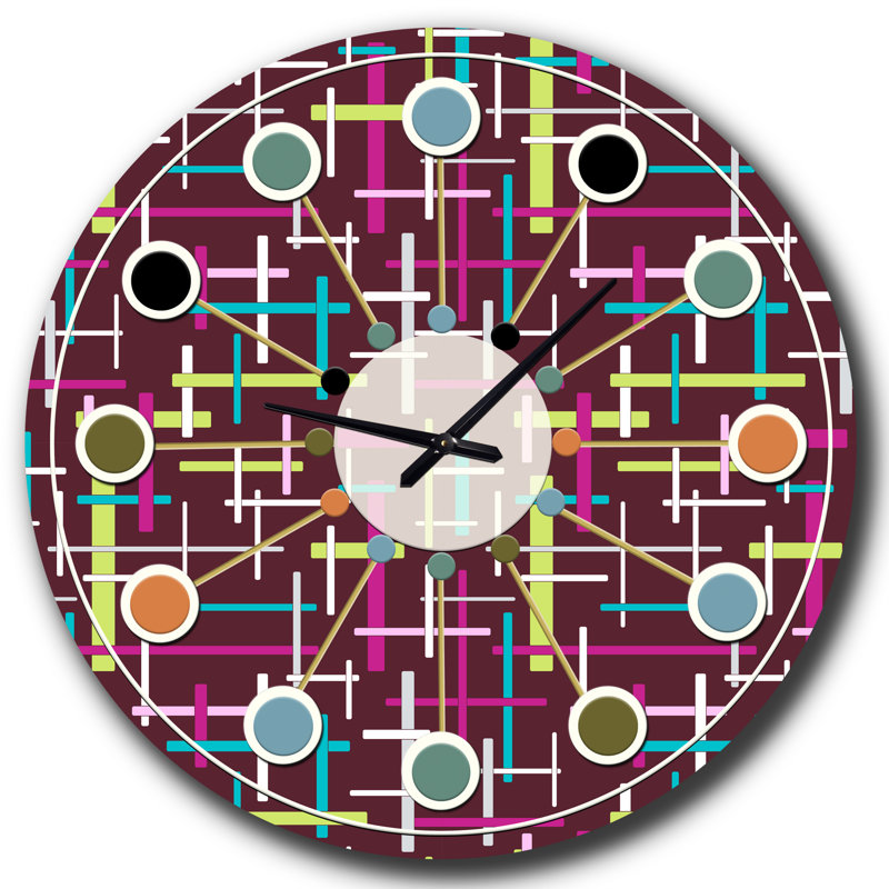 Horloge murale rétro Mid-Century, Petit