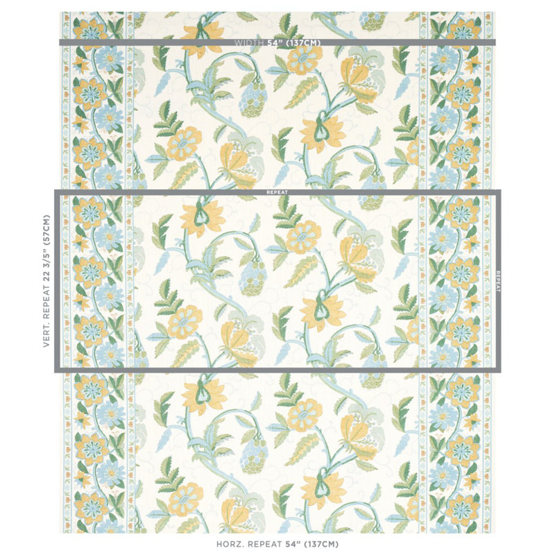 Tissu de lin à bordure Indali, Citron / minéral
