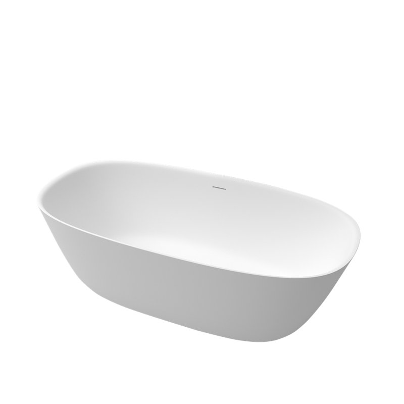 59 inch Freestanding Solid Surface Soaking Bathtub