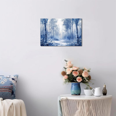 Hiver, forêt de bouleaux, art mural sur toile, paysage de neige serein, impressions sur toile pour salon, chambre à coucher - bouleau, reproduction d'art sur toile