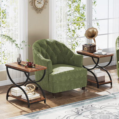 2-Tiers End Table With Storage