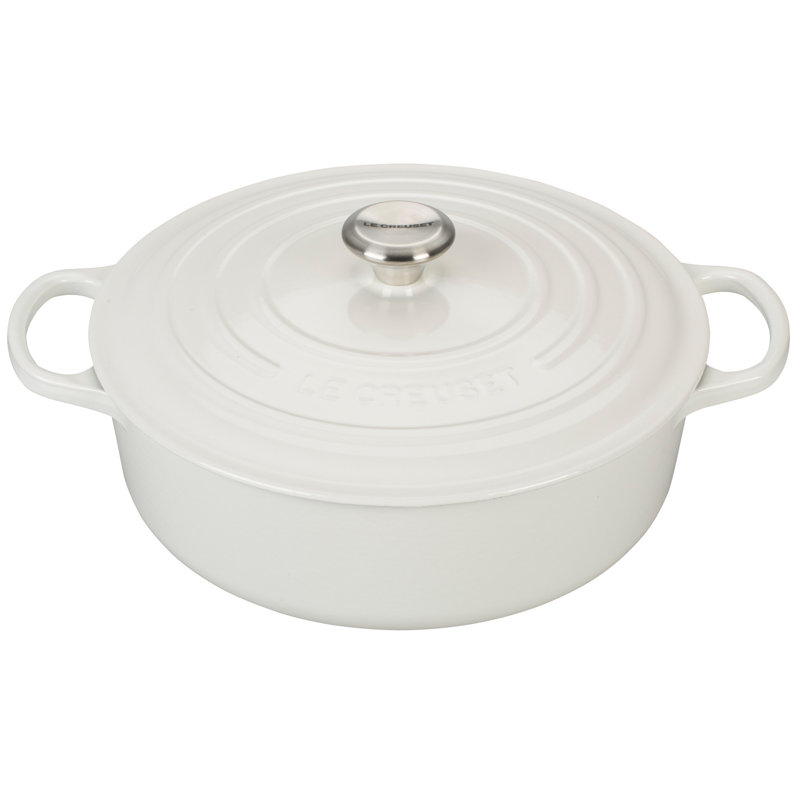 Le Creuset Signature Enameled Cast Iron 3.5 Qt Round Sauteuse with Lid, White