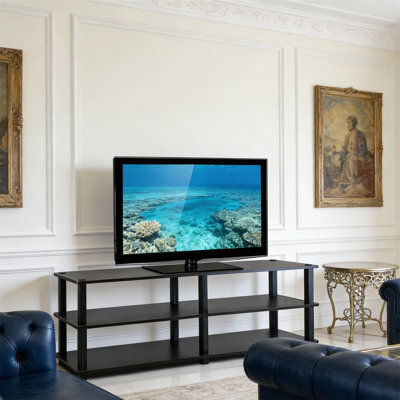 Meuble télé, support télé, meuble télé sans outils à 3 niveaux, convient aux consoles de salon, de chambre à coucher et de café