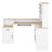 L-Shaped Computer Desk With Outlet (Not Include Stools)-440936113-440936118