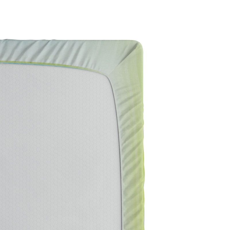 Microfiber Striped Fitted Sheet, Green/Blue Striped 1, Full Fitted Sheet