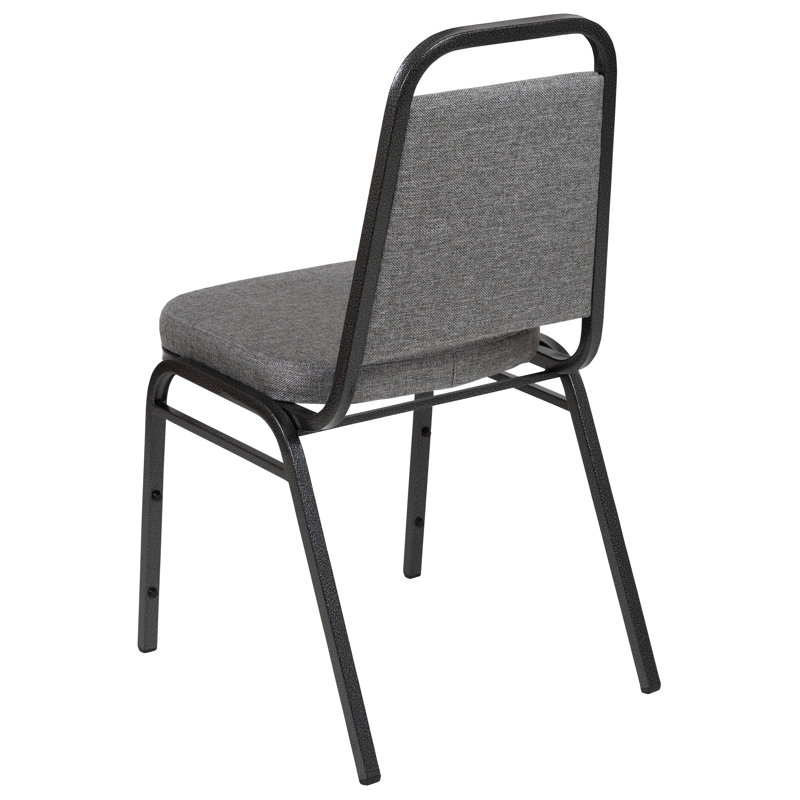 Gray Fabric and Metal Stacking Banquet Chair