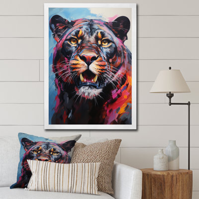 «Colorful Panther», impression fauve sur toile