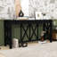 Console en placage d'acacia avec 4 tiroirs et base en X Anlen-114733111