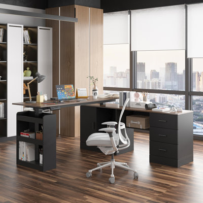 Churubusco Ergonomic Home Office Sit Stand Up Desk With Memory Preset Controller