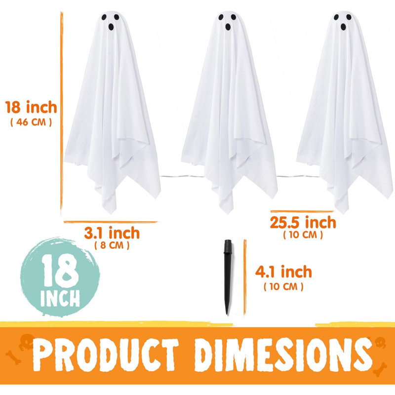Halloween Ghost Ornaments Stuffed Holiday Accent