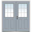 Portes d'entrée intérieures pré-montées en fibre de verre apprêtée avec grilles internes-45711201-45711205-45711209