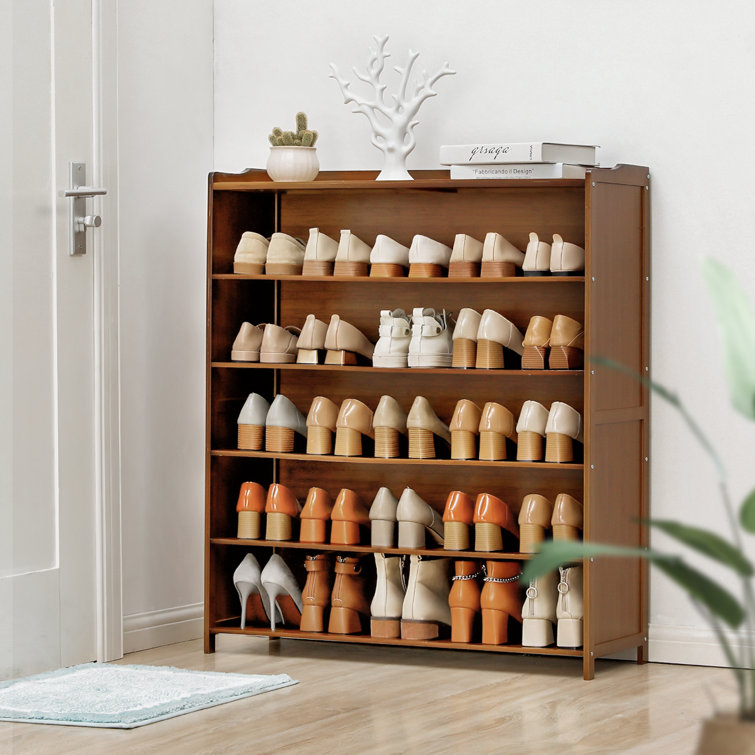 Wood Shoe Rack - 6 Tier Simple Modern Entryway Shoe Storage Tower Rack -  Shoe Stackable Shelf Shoe Rack - Organizer Easy to Standing for Home Entryway  Hallway