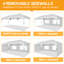 Auvent escamotable 10 'x 20' - Protection solaire UPF 50+ avec verrouillage rapide et toit ventilé-111048183