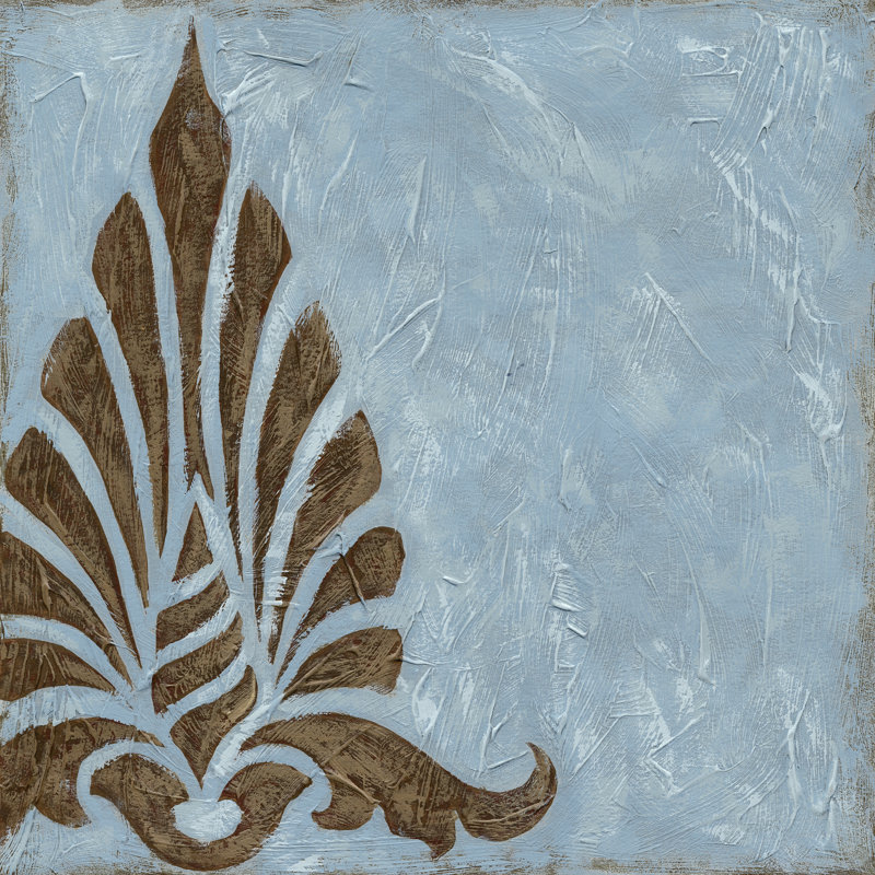 Silver Damask III by Chariklia Zarris - Wrapped Canvas Painting, 76cm H x 76cm W