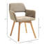 Chaise avec accoudoirs en bois massif Josué-1322412745