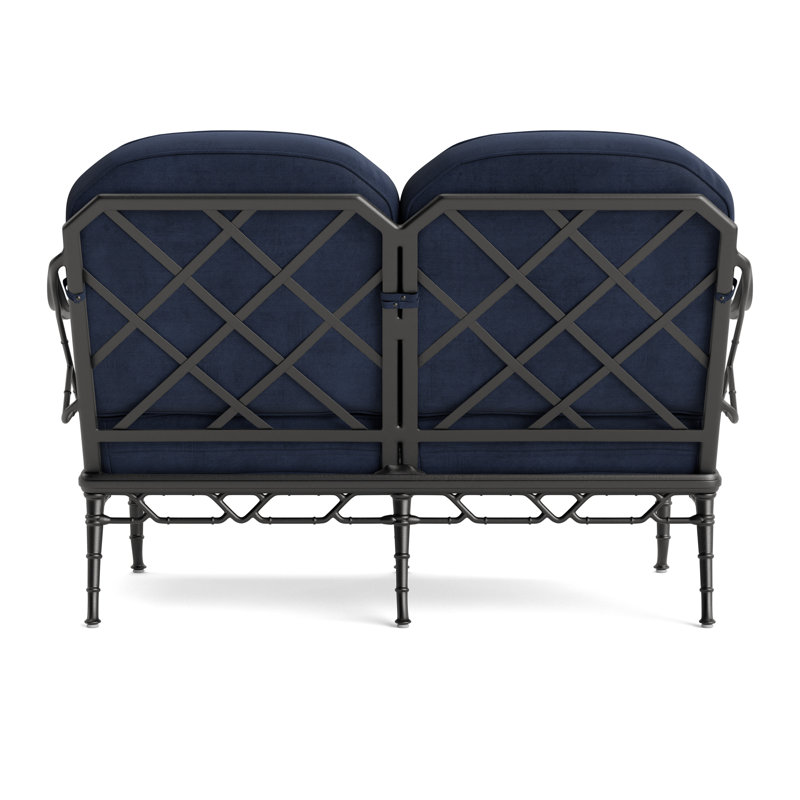 Calcutta Outdoor 2 - Seat Loveseat, Fusion Neptune, Textured Pewter