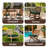 2-Piece Outdoor Cushion Set, Waterproof Fade Proof Patio Seat Pad with Carry Strap, Non-Slip Base & Zipper Removable Cover,Green-314037414-314037432