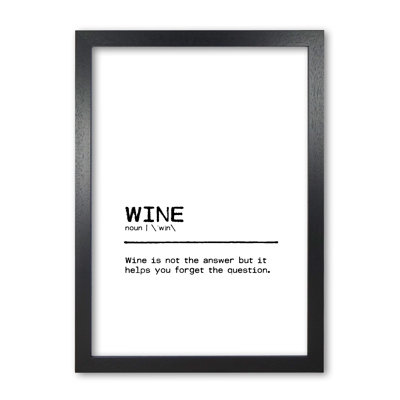 Wine Forget - Single Picture Frame Print