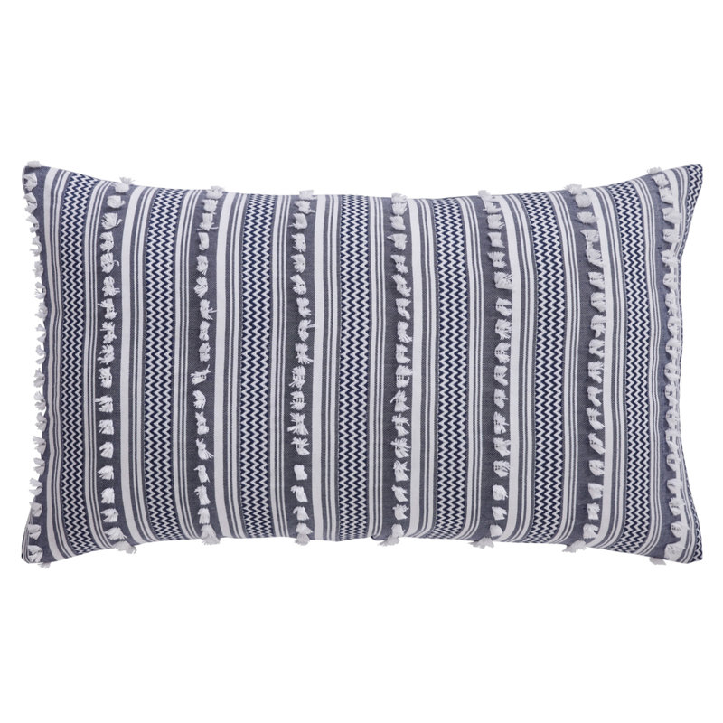 Gray King Cotton Comforter Set with Textured Stripes