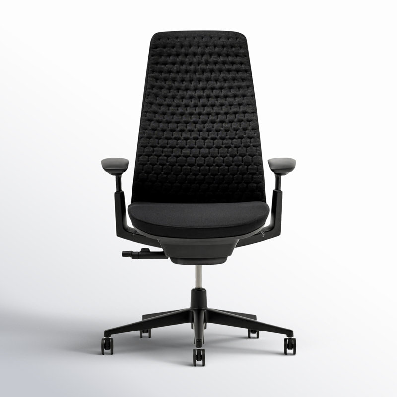 Haworth Fern Digital Knit Task Chair, No, Charcoal Black