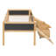 Lit mezzanine simple en bois avec deux boîtes de rangement - Naturel-127019174