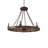 38" Wide Wagon Wheel 6 Light Chandelier